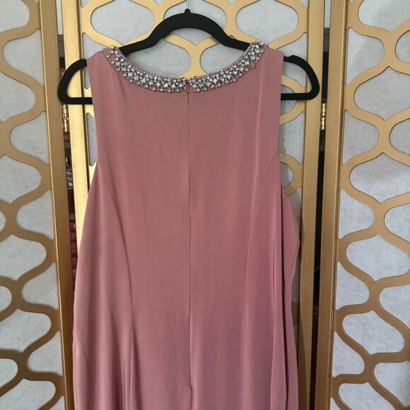 Ieena For Mac Duggal Embellished Neck Trumpet Rose Pink  Dress Gown Sz 12 - Picture 4 of 16
